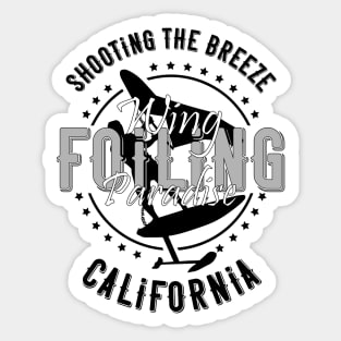 Wing Foiling Paradise - California Sticker